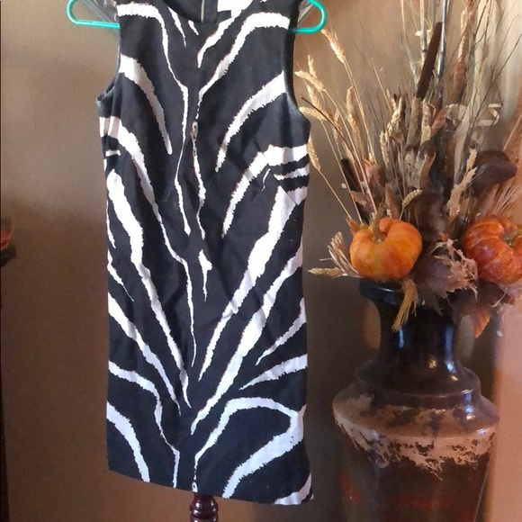 Ann Taylor Loft Zebra print Shift Dress size 2P - Picture 2 of 3